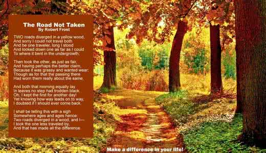 双语阅读 The Road Not Taken双语阅读