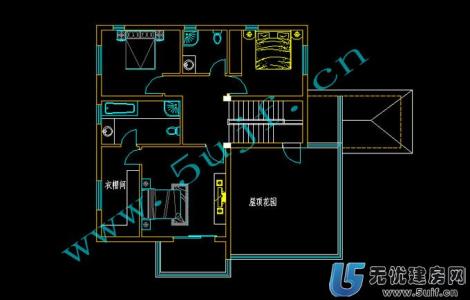 房屋设计图效果图 二层房屋设计图带房屋效果图15.2mx15.9m