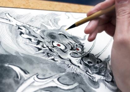 中国龙怎么画 她画的中国龙，点了眼睛就有了人的温度