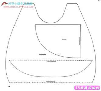 简单宝宝围嘴裁剪图解 宝宝围嘴纸样