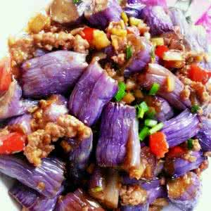 酱肉末炒茄子 酱爆肉末茄子