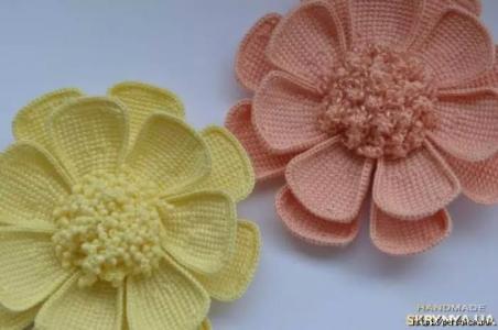 爱尔兰花朵钩花阿富汗 爱尔兰花朵胸针----阿富汗钩针花瓣