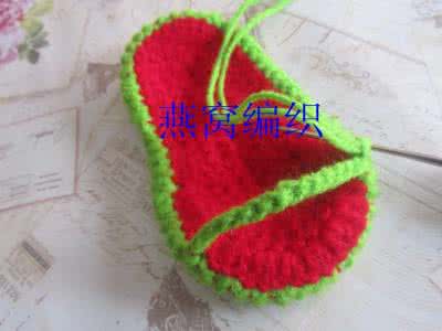 钩针宝宝凉鞋视频教程 【钩针】草莓花--凉鞋