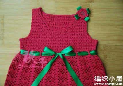 4厘米丝带玫瑰花做法  【童装系列】绿色丝带女童玫红色镂空背心裙