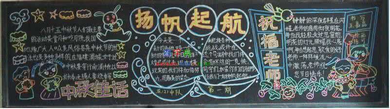 新学期黑板报图片 有关新学期黑板报图片 扬帆起航
