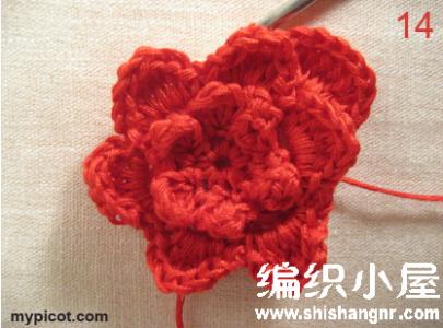多层花瓣钩针视频 【编织花样】 漂亮立体的多层花瓣钩针大花朵