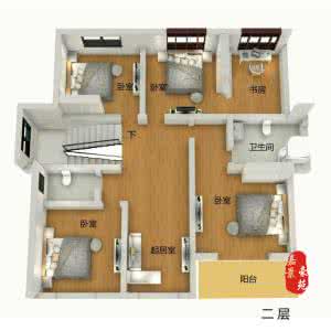 农村别墅风水布局 实用农村别墅13×12米 3D布局图 预算