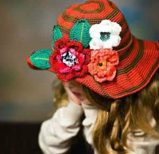 钩针韩版帽子 钩针的魅力----小小少女的帽子