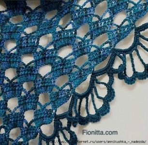 最新三角披肩钩针图解 钩针编织----精致的三角披肩