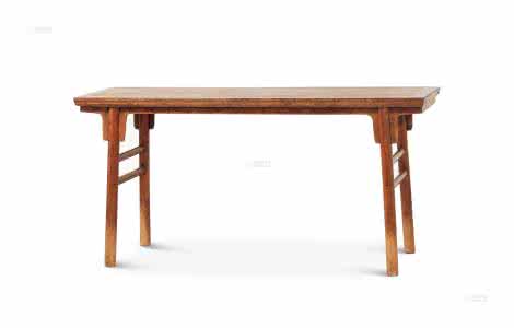 明黄花梨圆后背交椅 黄花梨圆腿平头案(明)