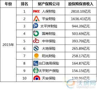 中国保险公司排名榜 中国保险公司排名 中国保险公司的排名情况