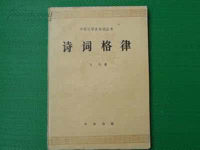 诗词格律 王力 pdf 〖诗词知识〗诗词格律讲座(王力)