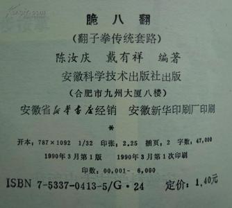 翻子拳传统套路教学 《脆八翻：翻子拳传统套路》