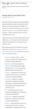 google开源项目 google的开源项目 Google的开源成绩单
