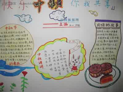中秋节手抄报 中秋节手抄报 2014中秋手抄报