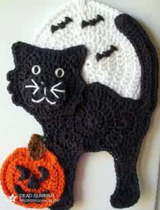 钩编精美桌垫图解 欣赏或仿钩----精美卡通平面钩编