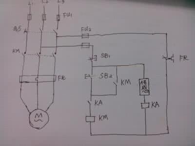 继电器自锁电路图 交流接触器自锁电路图 中间继电器自锁电路