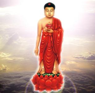 阿弥陀佛观想图 只以一夜的时间观想忆念，便蒙阿弥陀佛接引