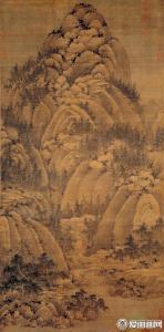 巨然山居图 巨然《山居图》-五代北宋画家巨然所绘传世山水名画高清大图欣赏