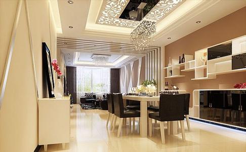 家装设计效果图网 家装设计餐厅吊顶效果图 光彩夺目时尚魅力餐厅