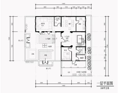 农村中式带小院自建房 农村中式2层自建房占地10米X14米 效果图平面图成本预算