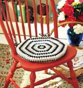 圆形凳子坐垫编织法 钩针编织----凳子坐垫