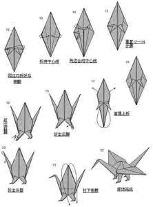 千纸鹤折纸大全图解法 千纸鹤的折法大全