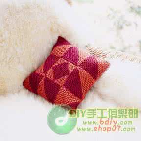靠垫抱枕棒针编织方法 【棒针】别样风情--毛编靠垫