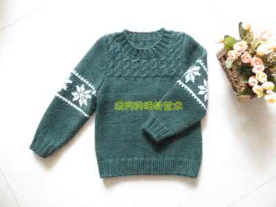 童心田 棒针提花模式----“心田”及实例童套衫