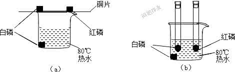 白磷红磷着火点 白磷 已知白磷的着火点为40℃.红磷的着火点为240℃．如图所示.