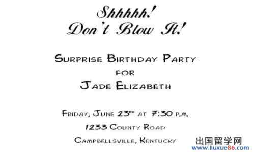 邀请信英文模板 英文邀请信 老外英文邀请函模板下载