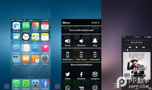 iphone6s分屏多任务 6s plus 分屏多任务 iPhone6/6 plus越狱后必装插件 可让Reachability界面显示多任务教程