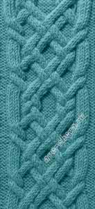 最新棒针麻花花样图解 棒针模式----“中心麻花”