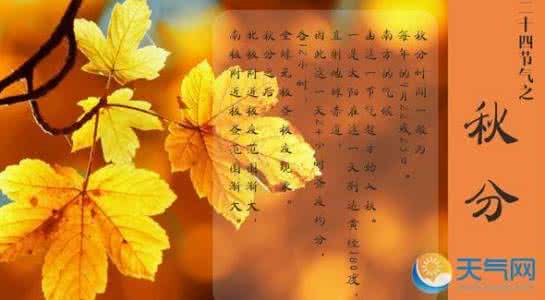 立秋节气 秋分节气