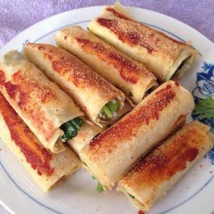 煎豆皮 煎豆皮卷的做法