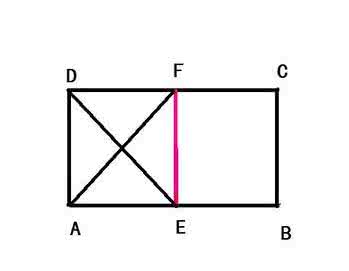 矩形 矩形ABCD中，E、F分别是AB、CD的中点