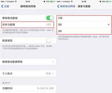 ios10 4g 3g 2g切换 ios8.1升级后没有选择2g/3g/4g选项的原因