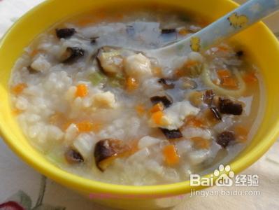 鸡肉香菇粥 周末一起给肠胃减负吧---鸡蓉香菇粥