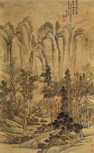 电影太行山上高清 清王翚绘画作品 【高清长卷】清 王翚 太行山色图