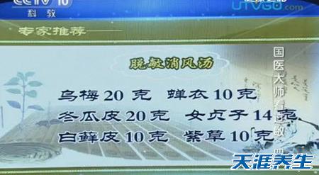 国医大师王琦 健康之路20150130王琦：国医大师看过敏（四）荨麻疹，脱敏消风汤，预防过敏性皮肤病简方