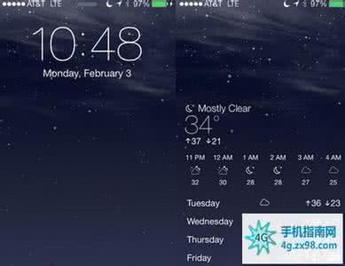 iphone在锁屏界面加入系统自带天气信息