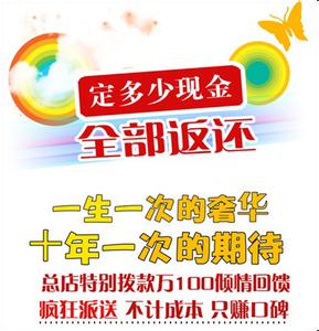 影楼活动策划方案 影楼活动策划方案拍摄返现金,富贵接力送