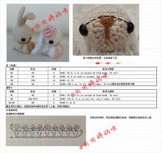 钩针小兔子的钩法教程 【钩针教程】可爱情侣长耳兔