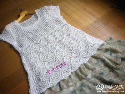 开衫毛衣领口编织视频 一款夏季编织大领口美衫（图解）