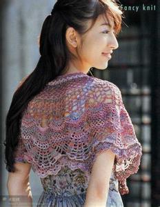 外国女式披肩手工钩编 【女款系列】 LY 钩编小披肩