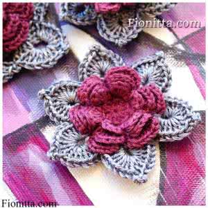 钩针开衫外套编织图解 一件钩针开衫 运用了五种花型（图解）