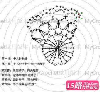 钩针菊花图解 钩针模式----“菊影”及实例短裙