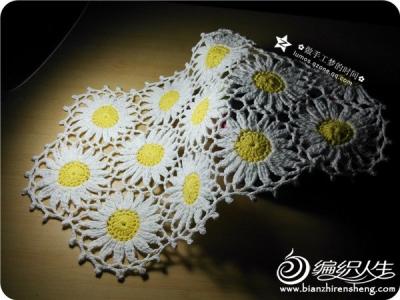 钩针雏菊花编织的图解 钩针服饰----“雏菊”