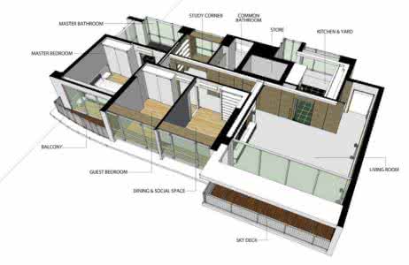 新加坡住宅 新加坡Natura Loft Apartment住宅。