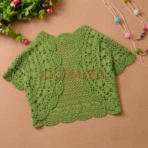 钩一片式披肩长袖开衫 钩夏日开衫小披图解 绿茵~~~夏日套头钩衫小披